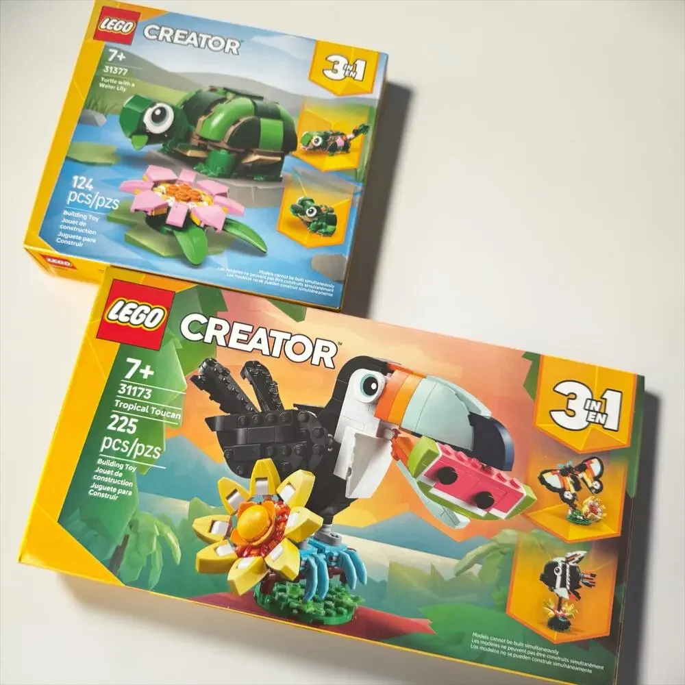 LEGO Creator 3 in 1 Animal Set Lot Tropical Toucan Turtle Water Lily New Sealed